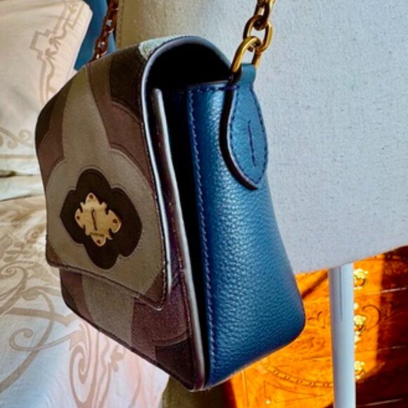 Polo Ralph Lauren Blue Suede Crossbody Bag - Picture 7 of 16